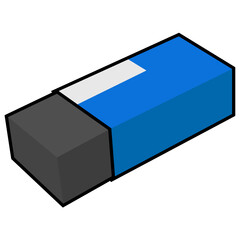 Eraser illustration with line