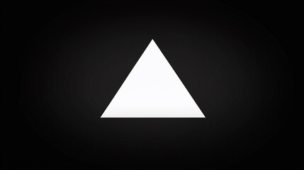 Fototapeta premium Abstract White Triangle on Black Background
