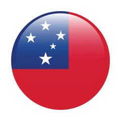 Samoa flag circle icon vector illustration