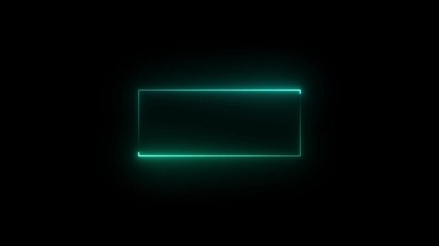 Ractangle icon animation on a cyan color