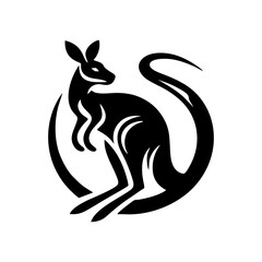 Majestic Kangaroo Silhouette Under a Lunar Arc