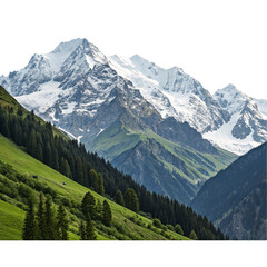 Obraz premium Mountains isolated on transparent background 