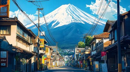 Mount Fuji: A Vibrant Anime Journey Through Japanese Streets