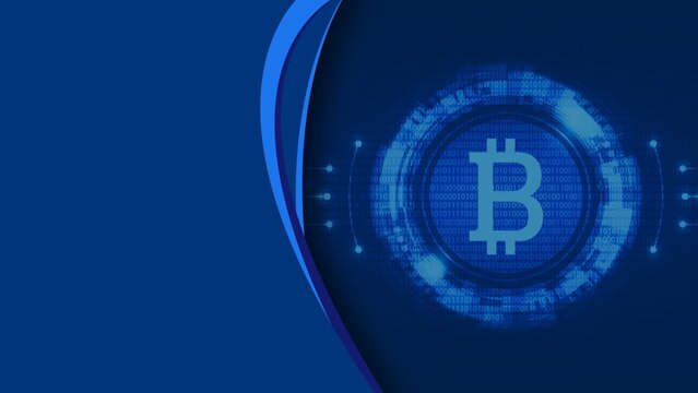 Background azul de negocios en dinero billetes criptoactivos y bitcoin as&iacute; como inmobiliaria oro