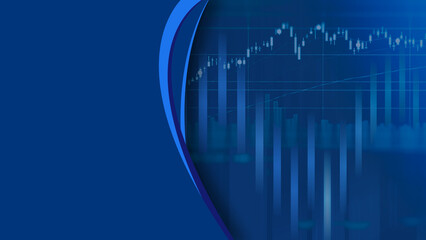 Background azul de negocios en dinero billetes criptoactivos y bitcoin así como inmobiliaria y oro