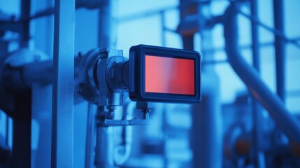 Fototapeta premium Heat detection for checking temperature in oil rigs. Featuring diagnostics and safety