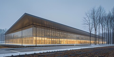 modern building in night