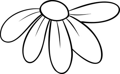 Daisy floral doodle outline coloring