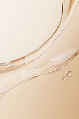 Liquid gel or serum on gold isolated background