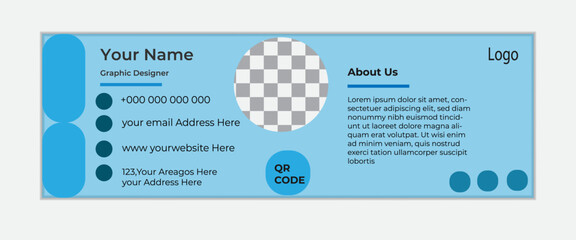Creative  email signature template or email footer and personal social media cover Premium Design
 
 
