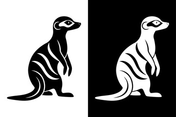 Meerkat Silhouette Vector Art Stylish & Professional Design.