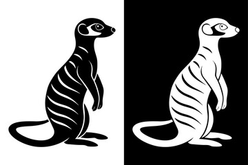 Meerkat Silhouette Vector Art Stylish & Professional Design.