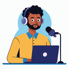 Podcast concept illustration