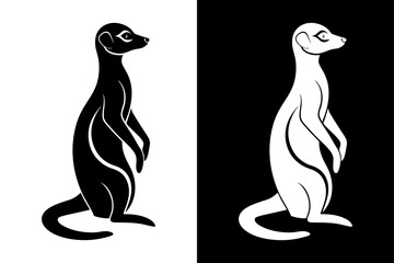 Meerkat Silhouette Vector Art Stylish & Professional Design.