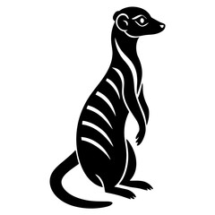 Meerkat Silhouette Vector Icon High-Quality Design on White Background.