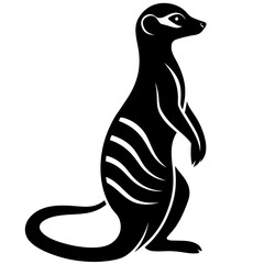 Meerkat Icon Vector Scalable Silhouette for Branding & Graphics.