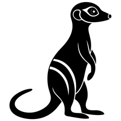 Minimalist Meerkat Silhouette Icon – Perfect for Logos & Designs.