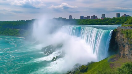 Fototapeta premium breathtaking view of the waterfalls