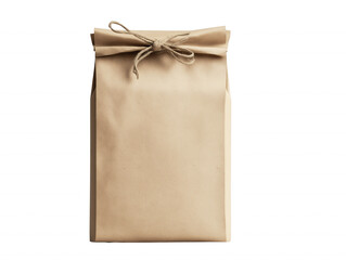 A brown paper bag with a bow tied around it