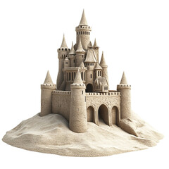 Fototapeta premium Majestic Sandcastle Beach Architecture Fantasy Building