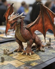 Magnificent Red Dragon Miniature Game Piece © rifqi