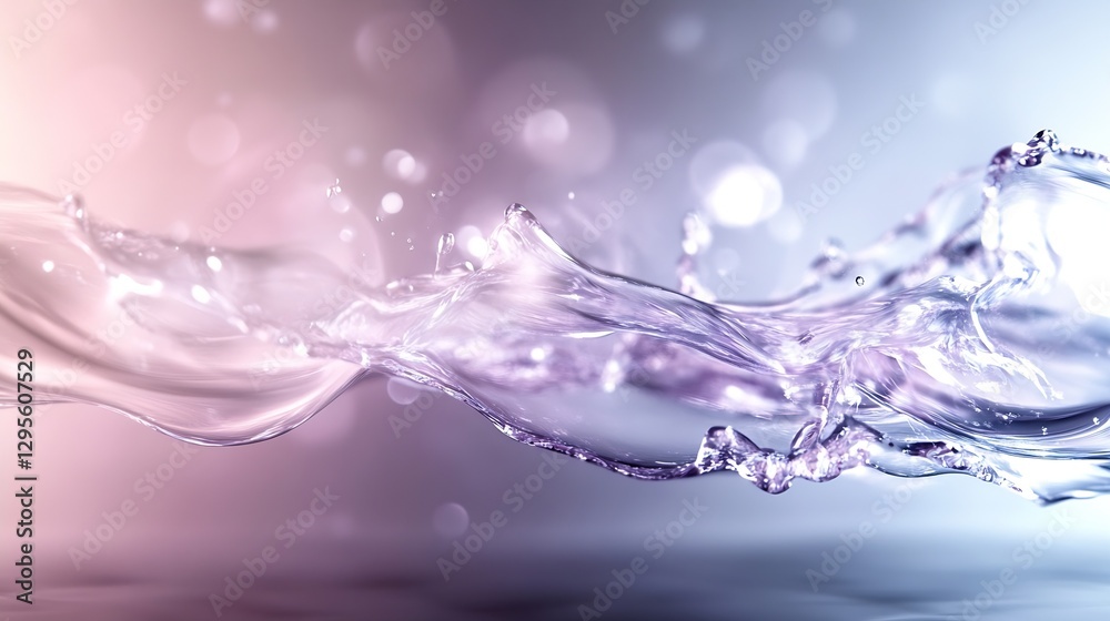 Poster Dynamic Splashing Water Waves Creating Beautiful Patterns of Liquid Energy : Generative AI