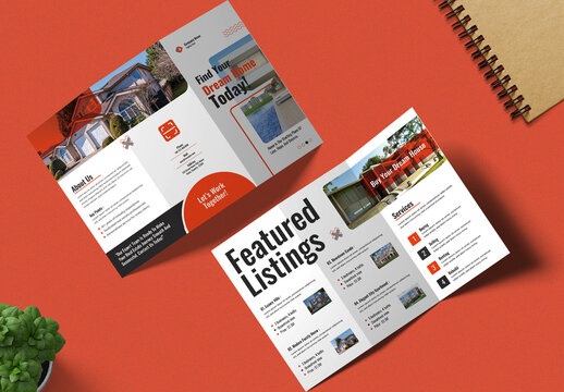 Trifold Layout Design For Real Estate Agency