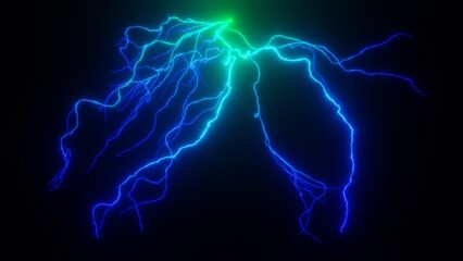 荒れ狂う放電のエネルギーの3Dイラスト