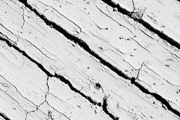 Obraz premium Cracked white paint, wood texture, close-up, outdoors, background blur