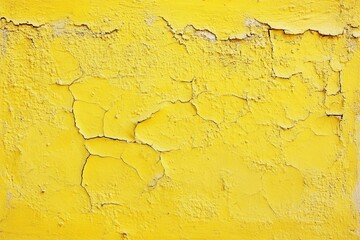 Obraz premium Cracked yellow wall texture, urban decay, background