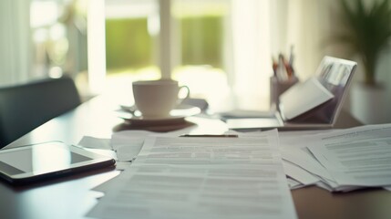 Medical debt planning in a well-lit office. Featuring organization and clarity