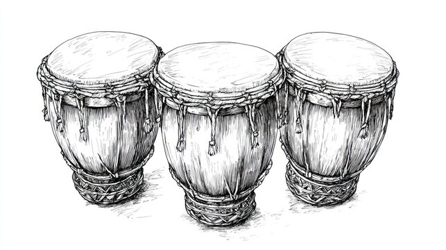 Energetic samba rhythms with brazilian repinique drums vibrant music event cultural celebration urban setting