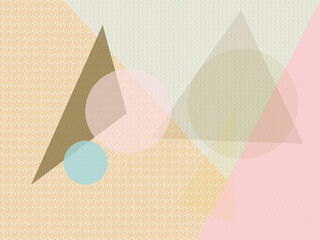 幾何学模様アート_クリーム