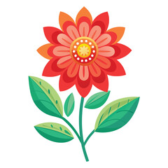 Fototapeta premium Collection of flowers and branches illustration