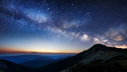 Fototapeta premium View to night sky. Generated image