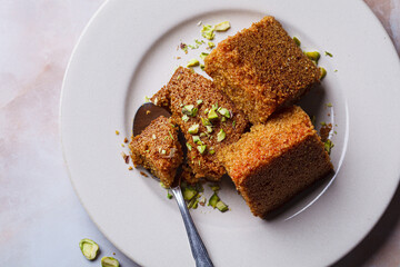 Sfouf - turmeric cake.
