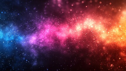 Fototapeta premium Explore a vibrant and colorful abstract cosmic background featuring stars and light effects, creating a dreamy atmosphere perfect for imaginative projects.