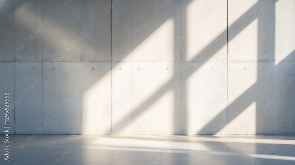 Leinwandbilder Stylish modern concrete wall with dramatic lighting shadows creating an artistic and minimalistic atmosphere : Generative AI