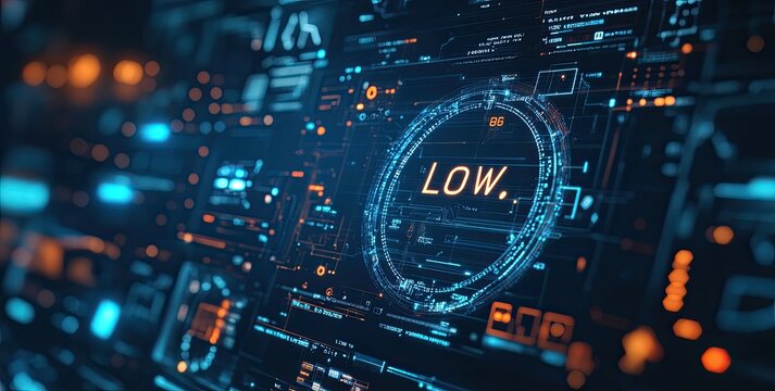 Digital display showing low value