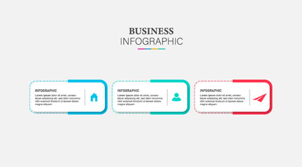 Fototapeta premium 3 tabs Infographic design template icons