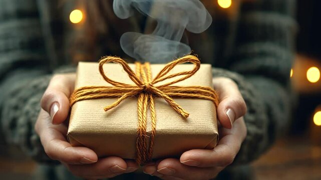Warmth of a Gift: A Present Wrapped in Rustic Charm