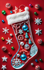 christmas stocking with gifts