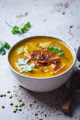Split pea soup with ham.
