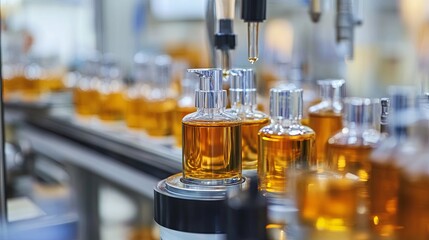 Perfume production in a factory 