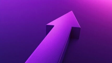 A vibrant purple arrow pointing upward, symbolizing progress, growth, and positivity. Perfect for motivational themes.