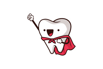Cute Teeth Character Illustration
