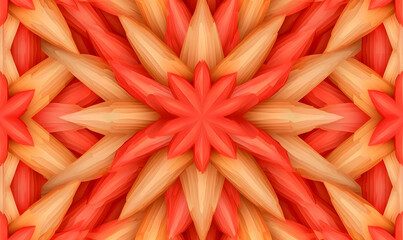 Vibrant Abstract Pattern with Red and Orange Geometric Shapes