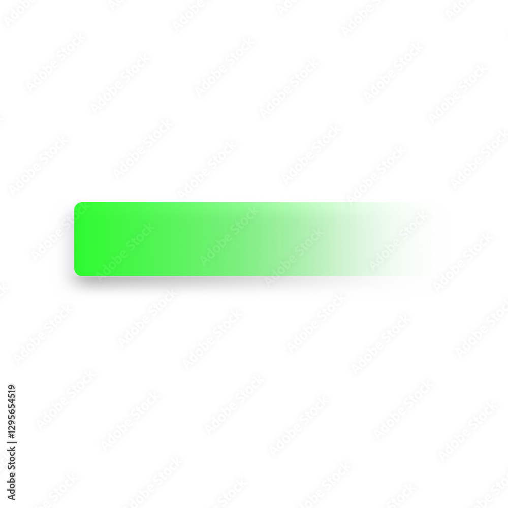 Aufkleber Transparent green gradient button. Abstract geometric shapes rectangle gradient shape on transparent modern style for background, banner, name card, button, sign, sticky note, header, footer, text box