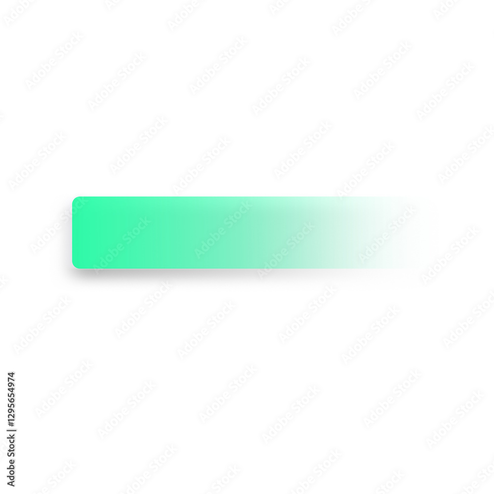 Aufkleber Transparent green gradient button. Abstract geometric shapes rectangle gradient shape on transparent modern style for background, banner, name card, button, sign, sticky note, header, footer, text box