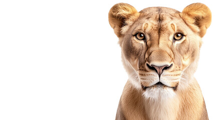 Obraz premium A close-up of a lioness, showcasing her powerful features and striking expression.